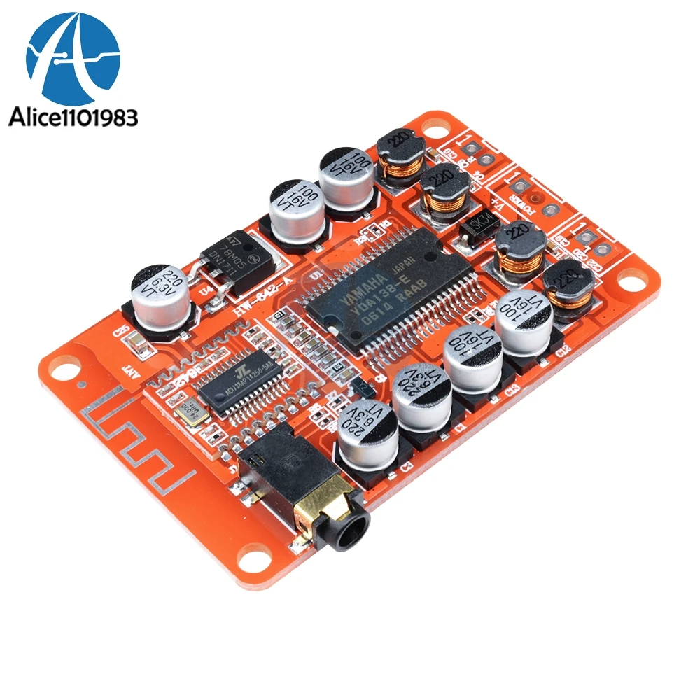 YDA138 DC 12V Stereo Bluetooth Digital Audio Amplifier Module Board Class D 2x15W 2 Channel 2CH Power Amplifiers 2 Way Board