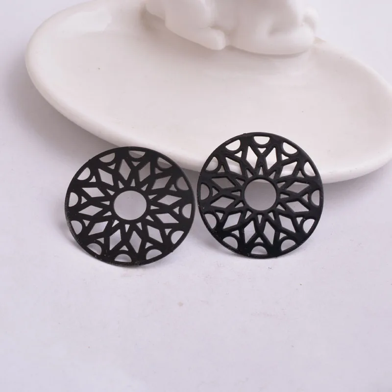 30 Stück AB4464 33mm runde Messinganhänger Estampes rondes Pendants – Detail 4