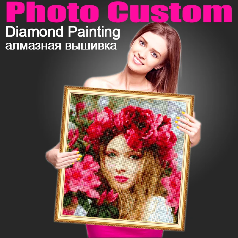 HOMFUN 5D FAI DA TE FOTO PERSONALIZZATA Pittura Diamante Immagine di Strass Diamante Ricamo 3D Punto Croce Decorazione di Cerimonia Nuziale A Casa ZX