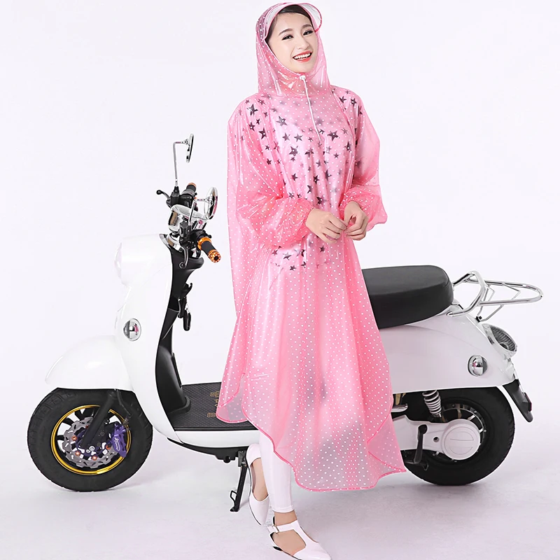 Electric bicycle poncho singleplayer plus size thickening fashion bicycle motorcycle big hat brim transparent raincoat