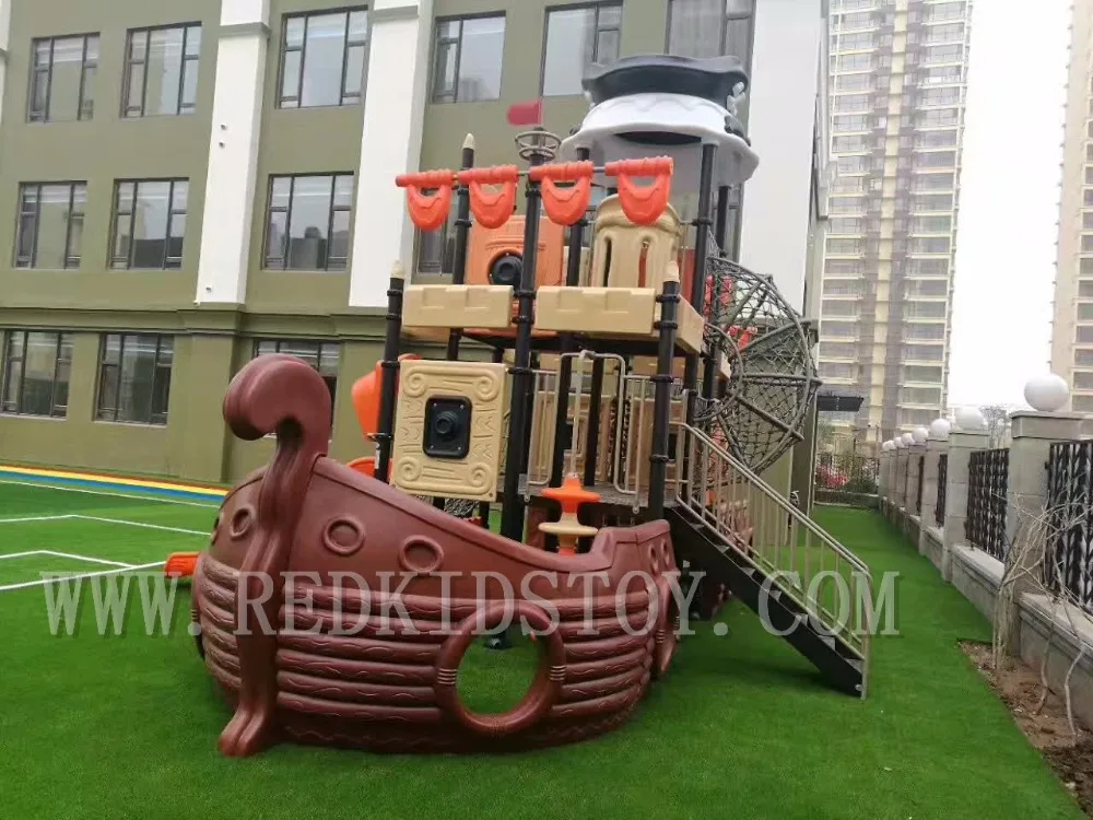 Exported to USA Quality Guarantee American Standard Large Playground SystemPirate Ship HZ16-137b