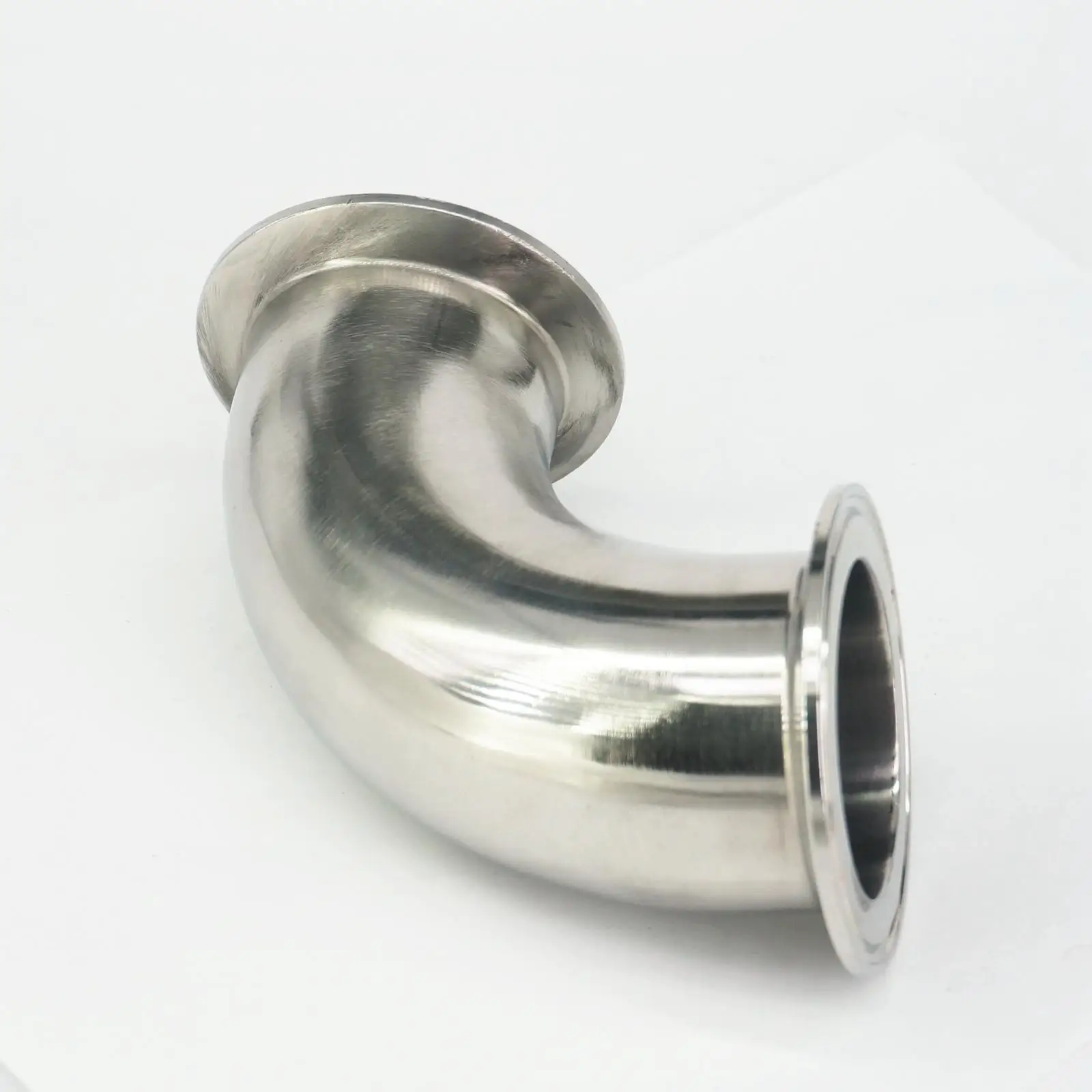 

Fit Tube O.D x Ferrule O.D Tri Clamp 2.5" Ferrule OD 77.5mm 304 Stainless Steel Sanitary 90 Degree Elbow Pipe Fitting Adapter