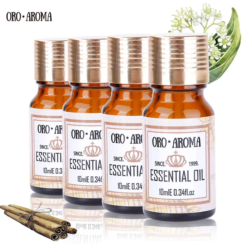 Oroaroma Musk lotus violet clove essential oil Pack For Aromatherapy, Massage,Spa, Bath 10ml*4