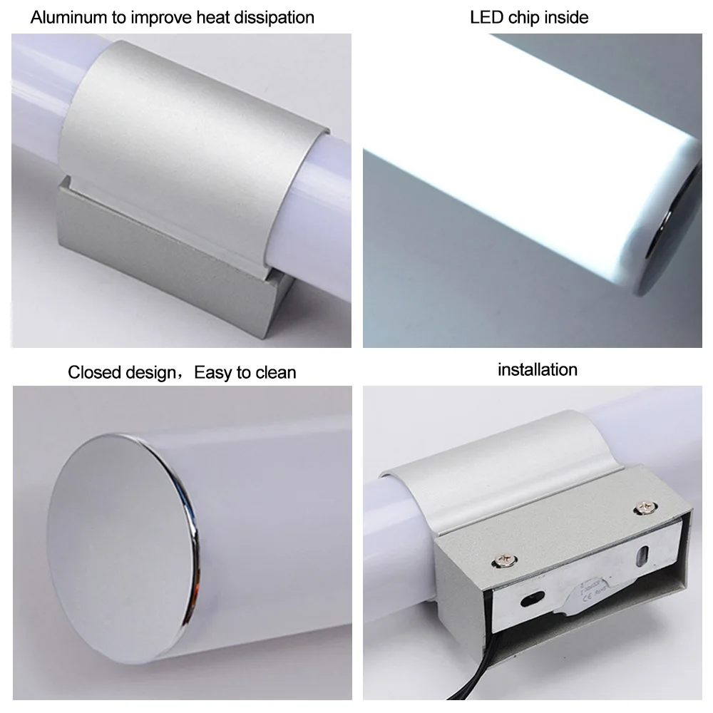 LEDバスルームウォールライト,12W,16W,22W,ミラーランプ,キッチンウォールライト,AC85-265V
