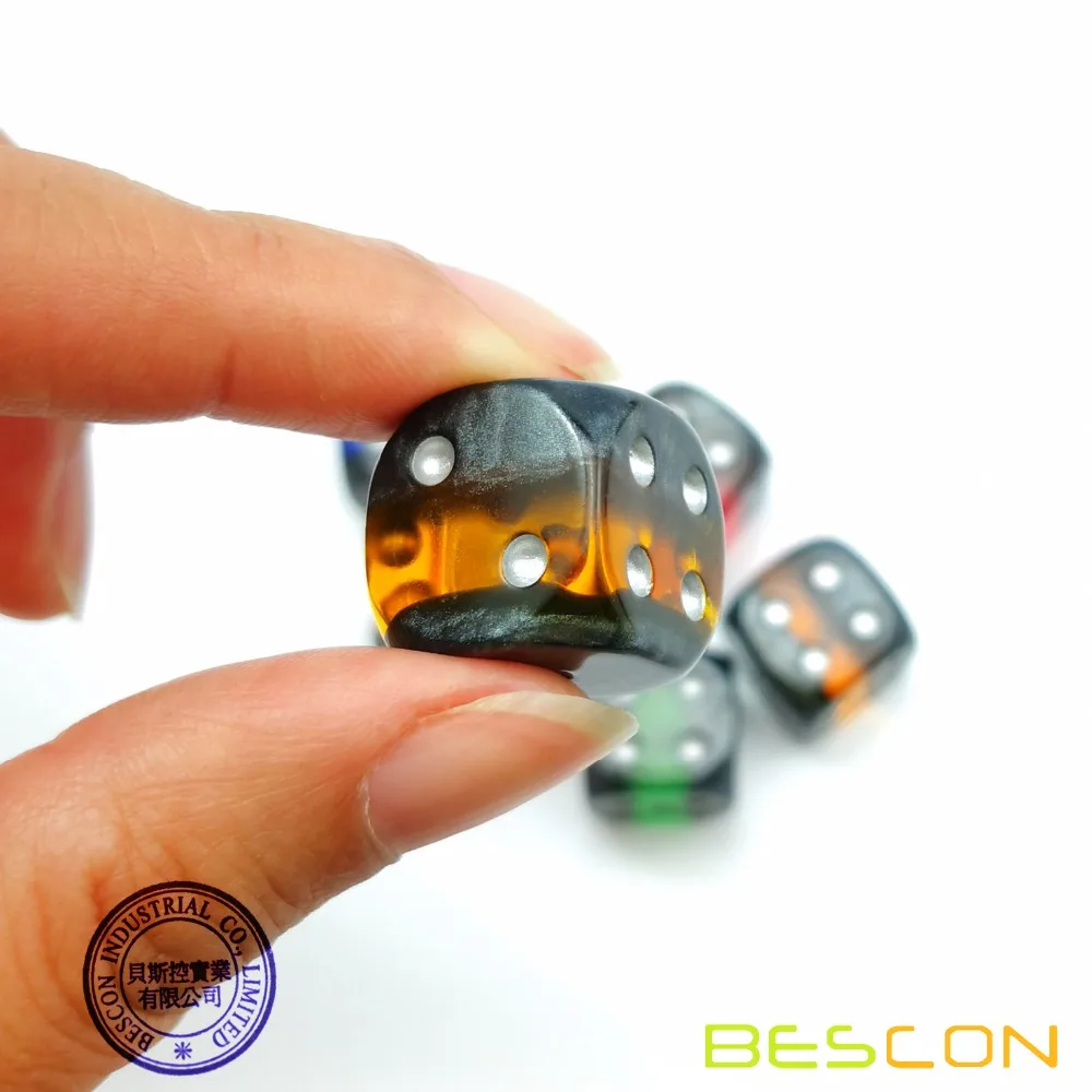 Bescon Mineral Rocks GEM VINES 6 Sides 16MM Dice Set 20 Pack, 5/8\