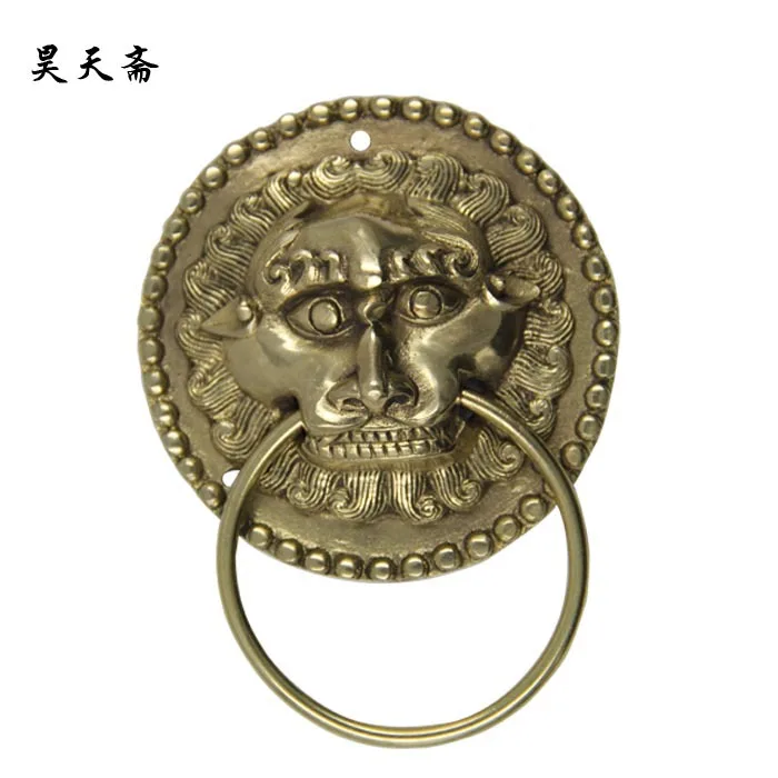 [Haotian vegetarian] new Chinese ancient bronze door knocker door handle copper beast handle HTA-1114