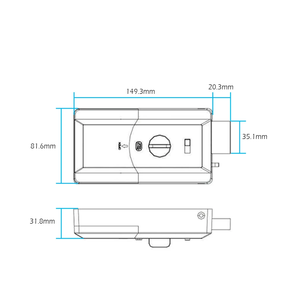 Waterproof Smart door rim locks, Bluetooth App RFID Keypad Electronic Door Lock, WiFi Security safe Digital lock for Home