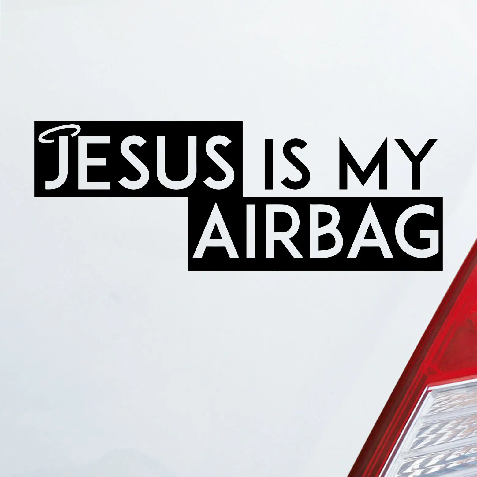 

18x7cm Auto Aufkleber JESUS Is My Airbag Glaube Kirche Sticker Fun Personality Creative Vinyl Decor Decals