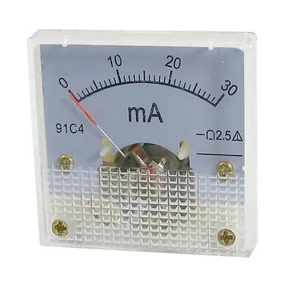 91C4 DC 0-30mA Class 2.5 Accuracy Analog Ammeter Amperemeter Gauge