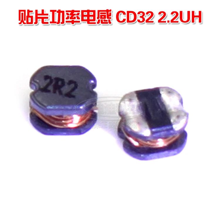 SMD Inductors CD32 2.2UH Screen Printing 2R2 Winding Power Inductors Size: 3.5*3.2mm