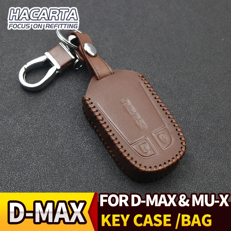 D-MAX The key packet Car-styling High Quality genuine leather key cover for MU-X car accessories dmax accessories key bag case