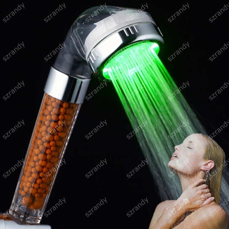 Pommeau de Douche à LED Anion Pluie