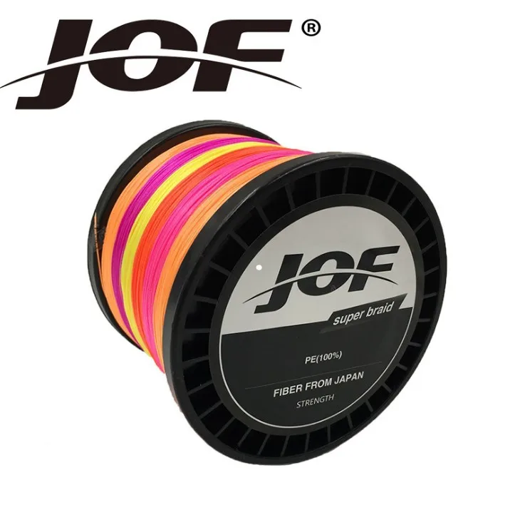 new JOF 8 STRANDS 500M Super Strong 8 PLYS Japan Multifilament PE 8 Braided Fishing Line multicolor 0.4#-20# 12-200 LBs