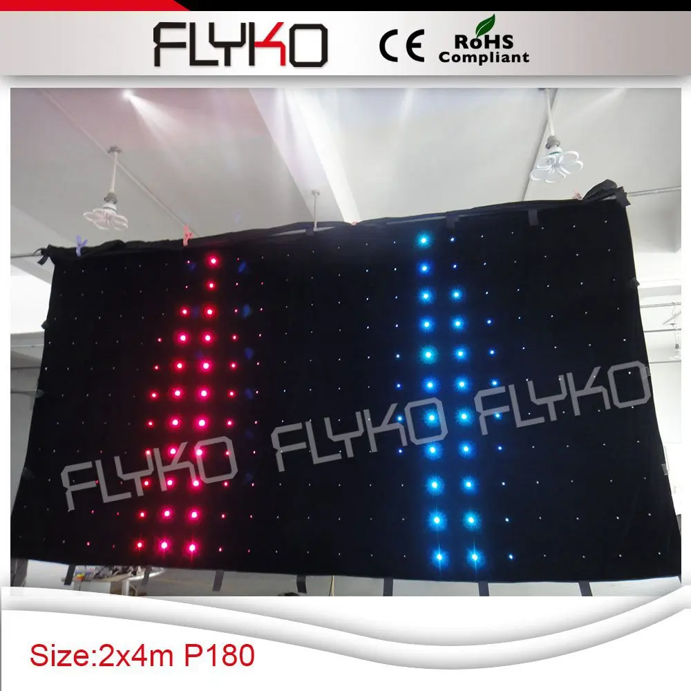 

elegant falling star led video curtain p18 2*4m