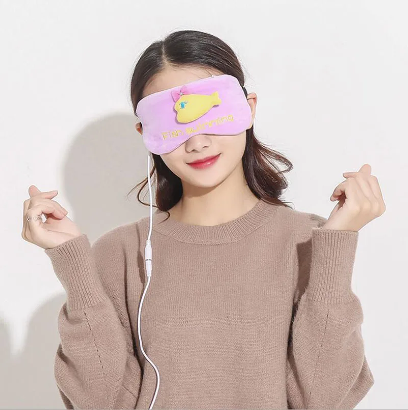 HANRIVER USB heat protective eyewear Shading sleep fever Personality doll ugly of steam eye mask