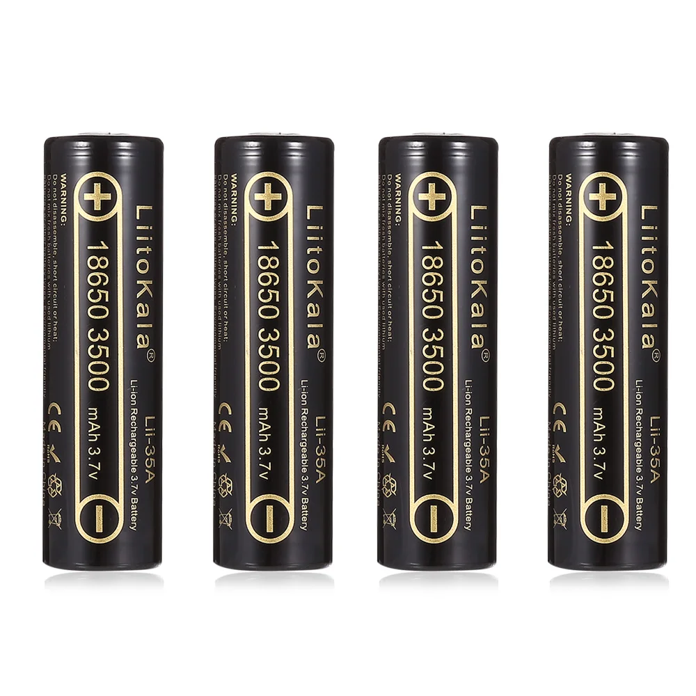 1-12 szt. LiitoKala Lii-35A 18650 3500mAh 3.7V Akumulator Litowo-Jonowy 10A Akumulator Litowy o Wysokim Prądzie Rozładowania do Latarki, Vapingu