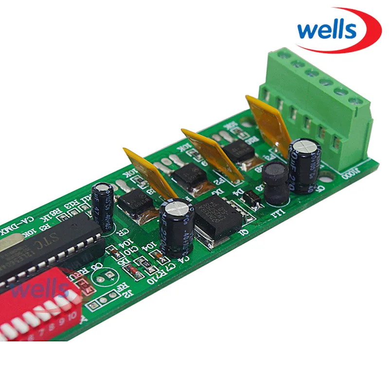 DMX512 3CH controller,Constant voltage common anode,short-circuit protection ,DC5~24V,MAX 15A RGB controller