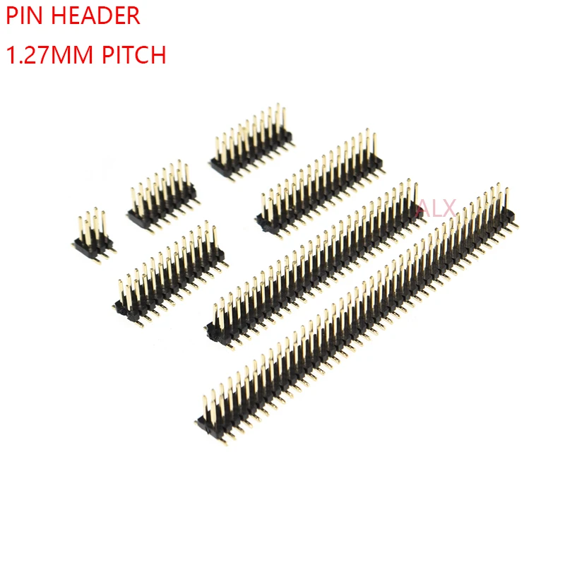 10PCS SMD SMT 2*2/3/4/5/6/7/8/9/10/12/16/20/40/ PIN double row male PIN HEADER 1.27MM PITCH Strip Connector 2X/6/8/10/20