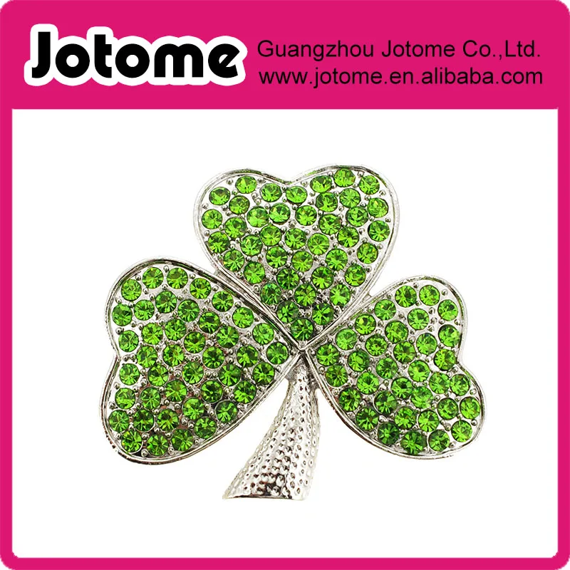 

Green Clover Pin Brooch for St Patrick's Day 1.75 x 1.625 inches