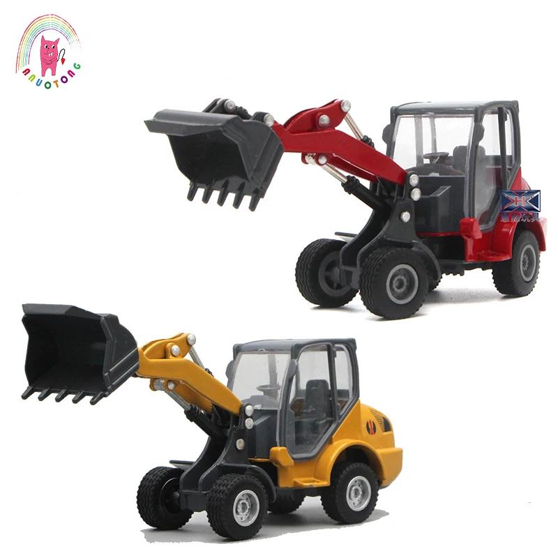 Children's Cognitive Alloy Die Casting Loader Bulldozer for Urban Engineering Project Vehicle Model Beach Toys Collection Gifts