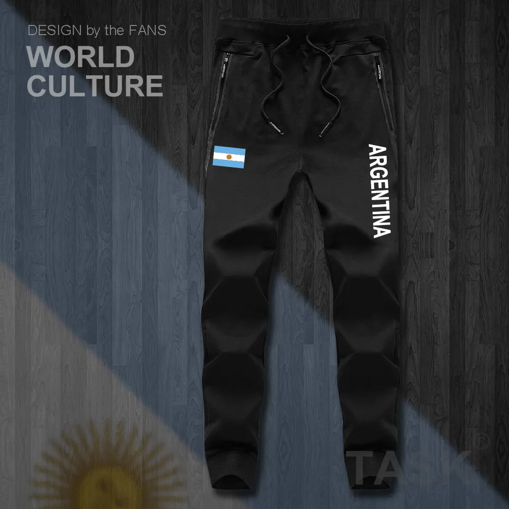 Pantalones de chándal de Argentina para hombre, ropa deportiva de lana, informal, para correr