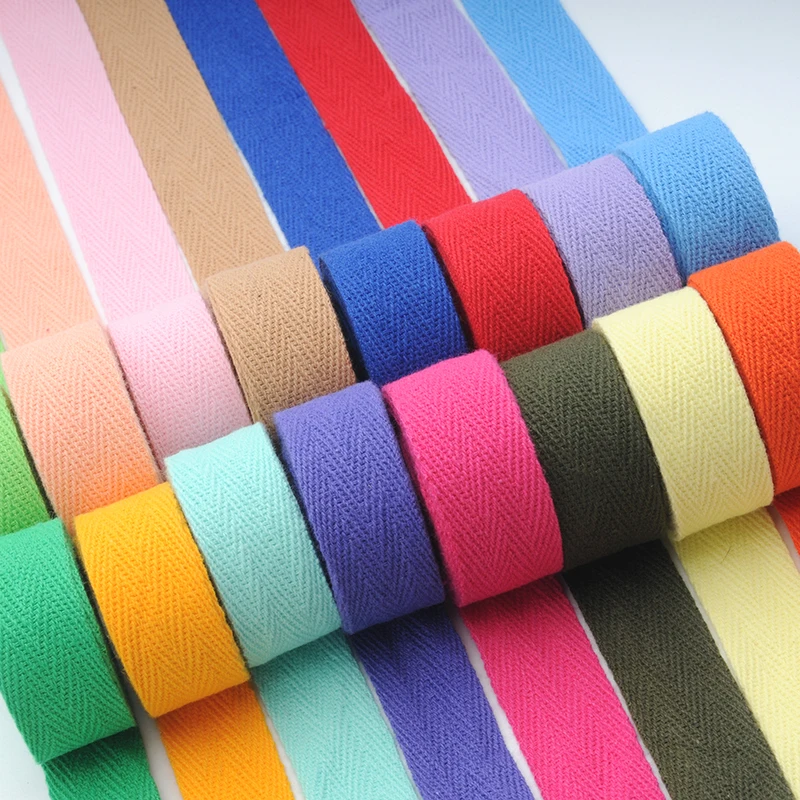 Hemming Strip for Hemming, Cotton Belt, herringbone Yarn, Knitted Yarn, Colored Cloth, Width 1cm, 2 cm, 5 Yards, 1Pc