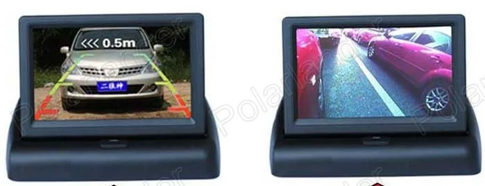 for Camera DVD supports two ways of video input reverse priority 4.3 inch Foldable TFT Color LCD car Monitor display