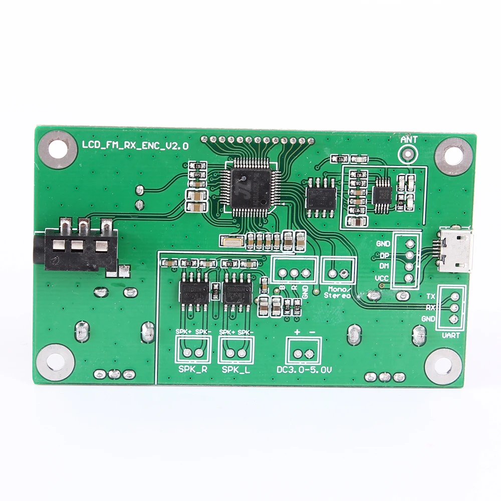 FM Radio Receiver Module LCD Display Frequency Modulation Stereo Radio Receiver Board PCB Circuit Board With Silencing 3-5V