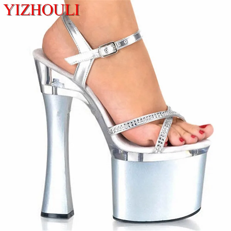 

The new 18CM heels, thick soles sexy for women's 7 inch banquet stage performance sandals