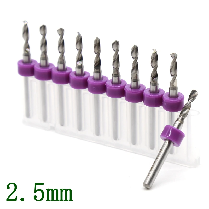 2.5mm PCB Drill Kit Tungsten Carbide Staircase Drill Metal CNC Router Woodworking Hand Drill Laser Engraving Cutter Tool