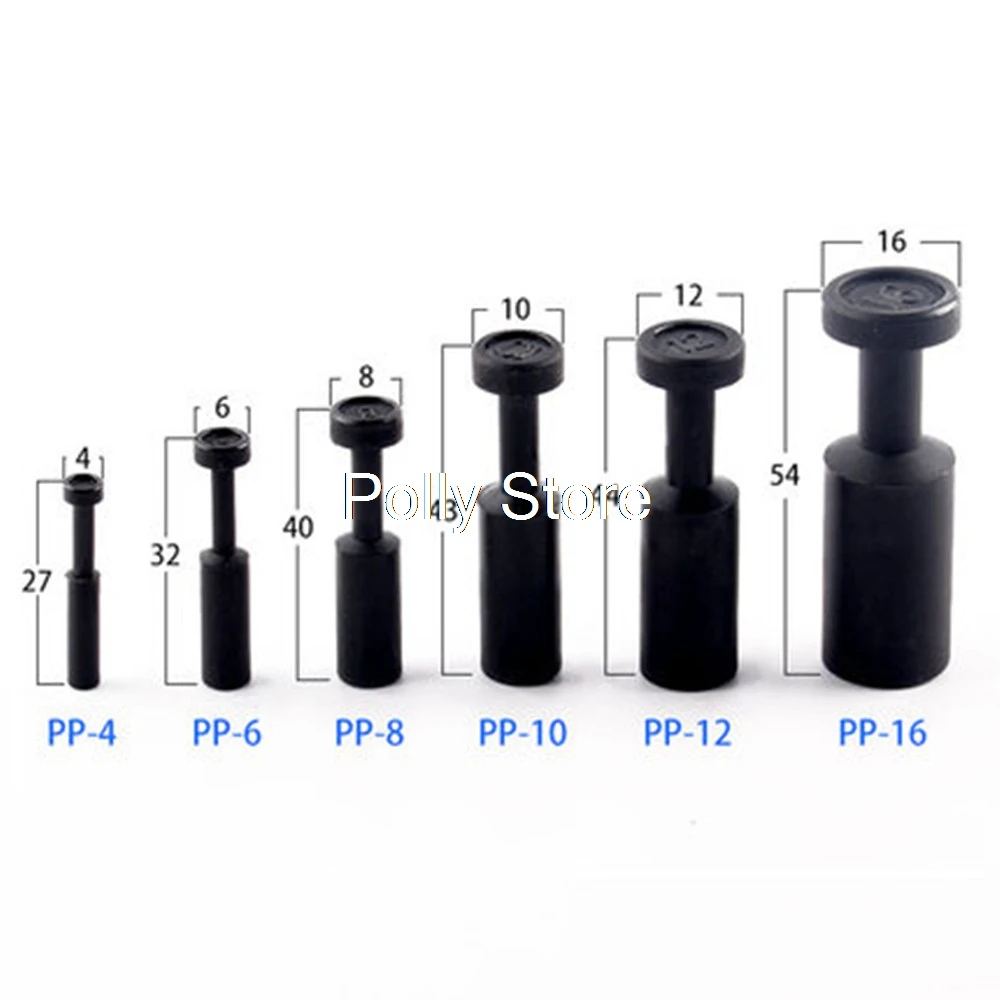 10pcs Nylon Pneumatic Blanking Plug Hose Tube Push Fit Connector Air Line PP-4 6 8 10 12mm