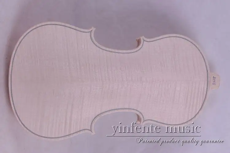 1  pcs New unfinished violin White Violin one piece flame maple Back 4/4 2048#