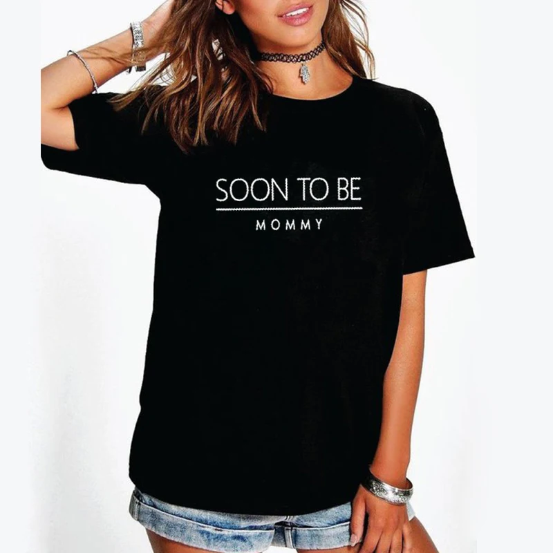 Sugarbaby Soon To Be Mommy New Mom Gift for Her Crew Neck Top Tee for Future Mothers Soft T shirt Mommy Tops Mom T shirt