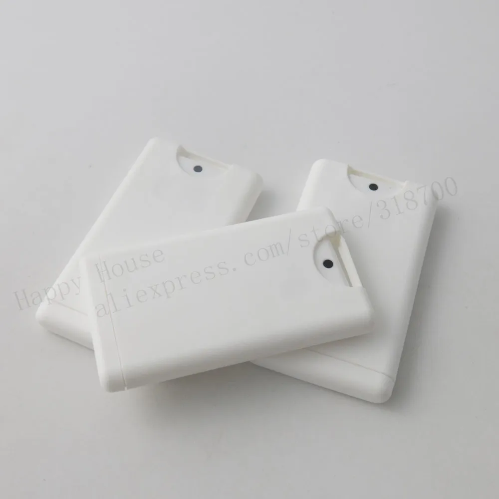 New Design!! 100pcs/lot 15ml White Plastic Square Flat Perfume Bottle 1/2oz Empty Plastic Atomizer Cosmetic container