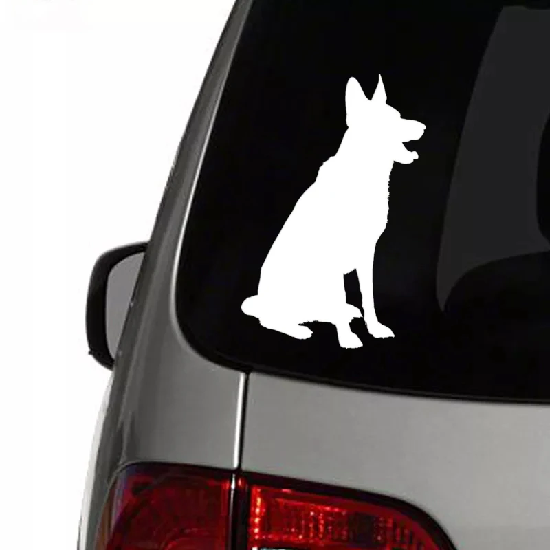 15*22cm German Shepherd Dog funny car sticker vinyl decal white/black car auto stickers for car bumper window car decor