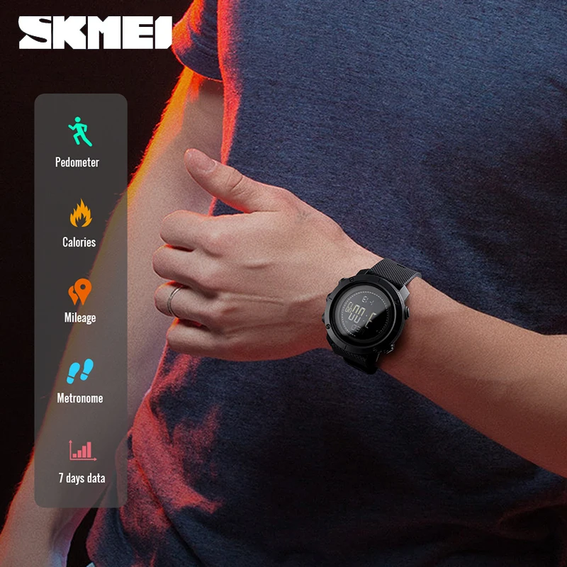 SKMEI Outdoor Compass Watches Mens Digital Sport Wristwatches For Men Thermometer Pressure Weather Tracker Watch reloj 1418 1427