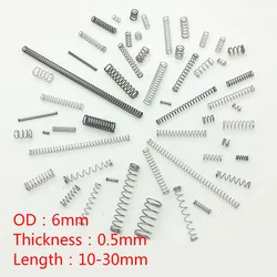 304 in acciaio inox molla di compressione di Riparazione vestito della molla molla di Ritorno 0.5 millimetri primavera filo di diametro Esterno 6mm 100 pcs