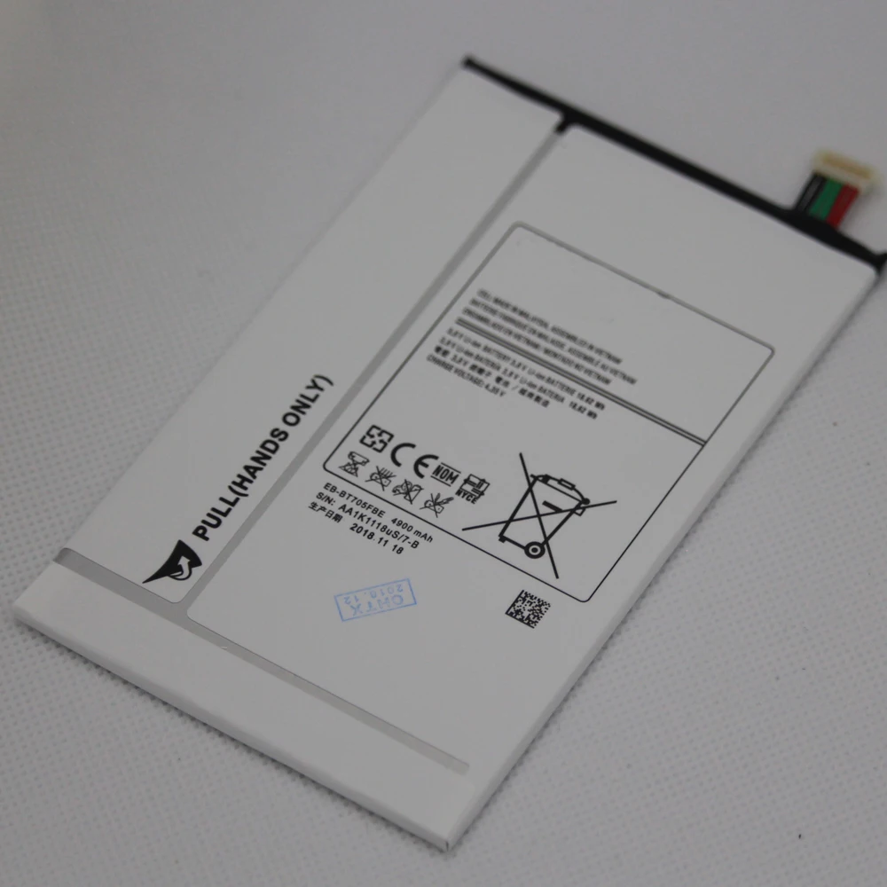 

ISUNOO 5pcs 10pcs Tablet Battery EB-BT705FBE For Samsung Galaxy Tab S 8.4 T700 T705 Replacement Battery 4900mAh Battery