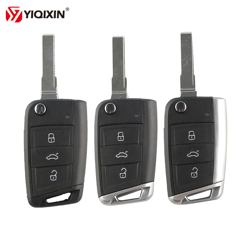 YIQIXIN 3 Taste Flip Folding Remote-Car Key Shell-Ersatz Für Volkswagen VW Golf 7 4 5 GTI MK7 Skoda octavia A7 Sitz