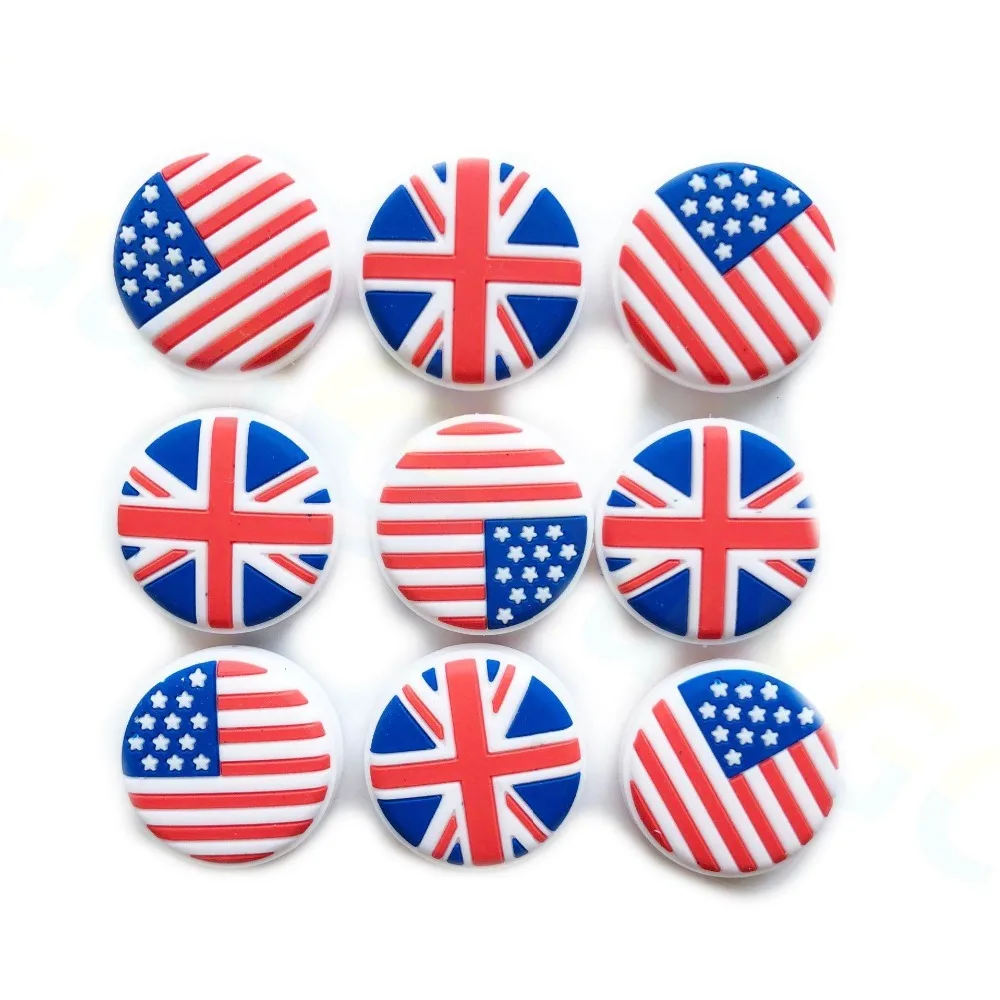 5pcs smile National flag Tennis Racket Damper Shock Absorber to Reduce Tenis Racquet Vibration Dampeners raqueta tenis pro staff