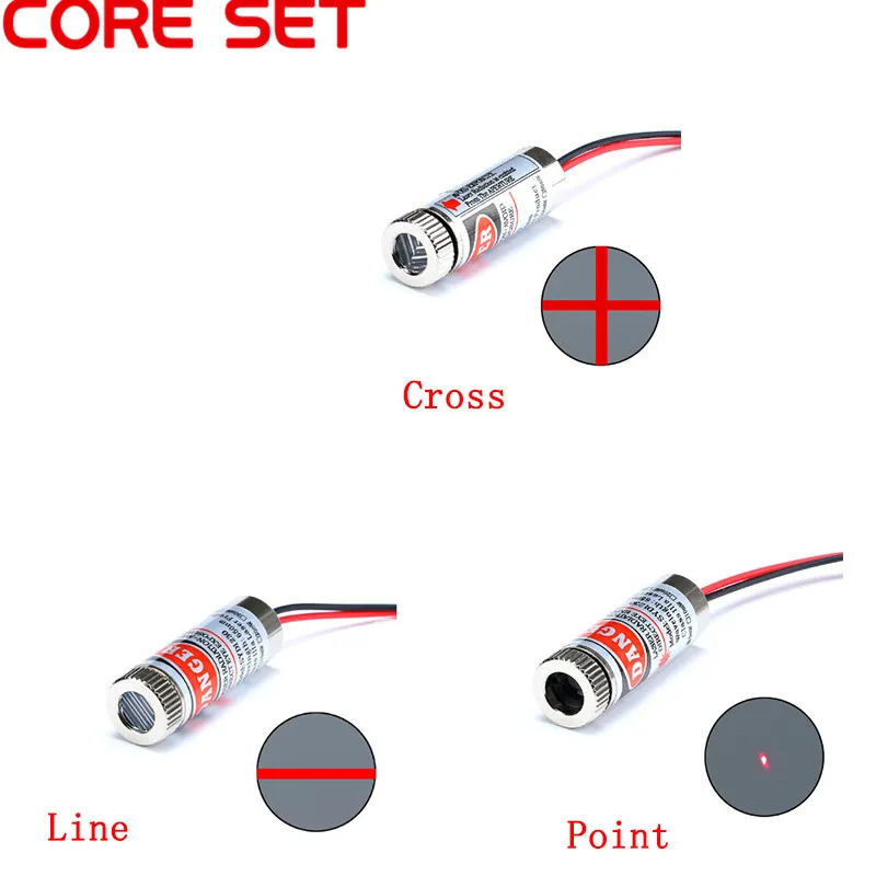 

650nm 5mW Red Point / Line / Cross Laser Module Head Glass Lens Focusable Focus Adjustable Laser Diode Head Industrial Class