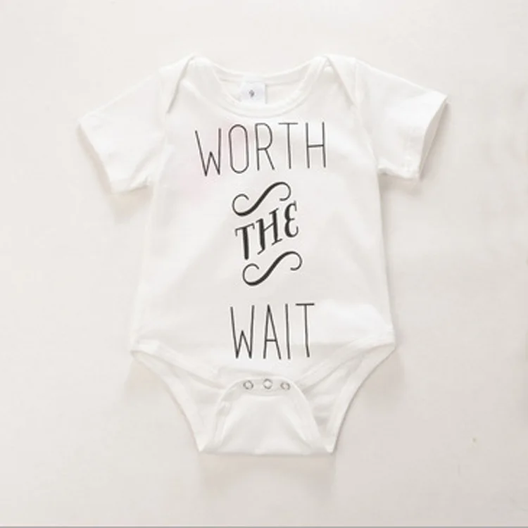 Cute Dear Baby Infant Newborn Boy Girl Bowtie Quote Bodysuit Letter One-piece Playsuit Jumpsuit Bodysuits Outfits Clothes 0-12 M