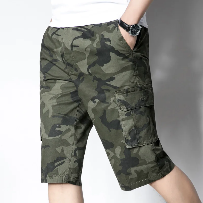 CamSolomon Camo Cargo Shorts Hommes Casual Shorts Homme At Travail Shorts Homme Militaire viser Courts Plus La Taille L-6XL 2024 Nouveau