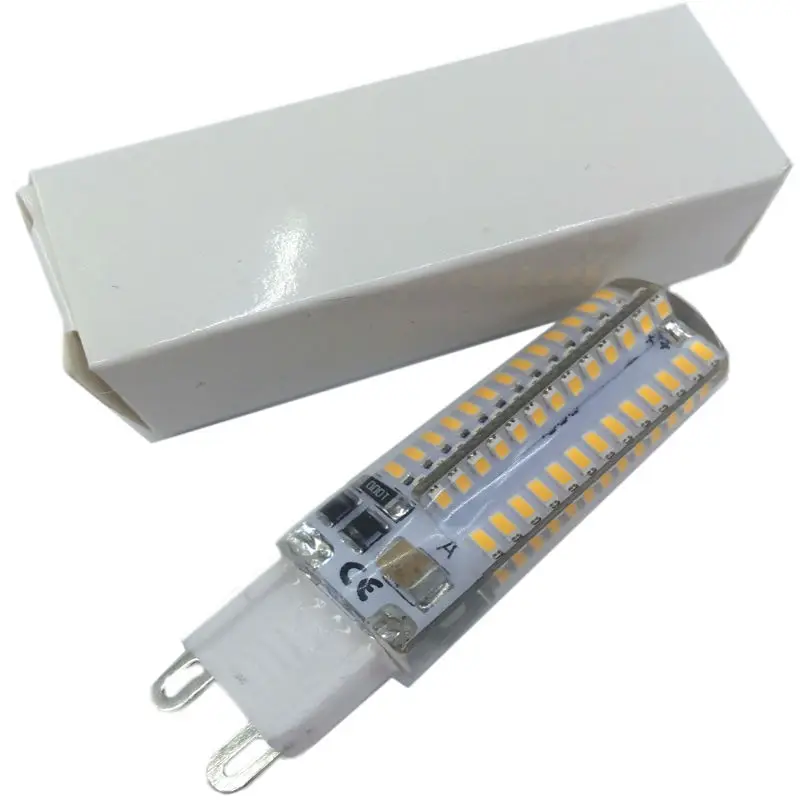 

10pcs/lot G9 LED lamp 3014 SMD AC 220V 240V Sillcone body LED Corn Bulb 104LEDs Crystal Chandelier COB