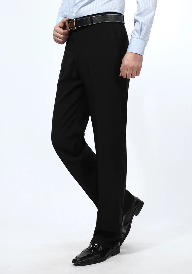 Pantalones de vestir clásicos para Hombre, Pantalones rectos informales de negocios de alta calidad, traje delgado de moda, pantalones sueltos, Verano