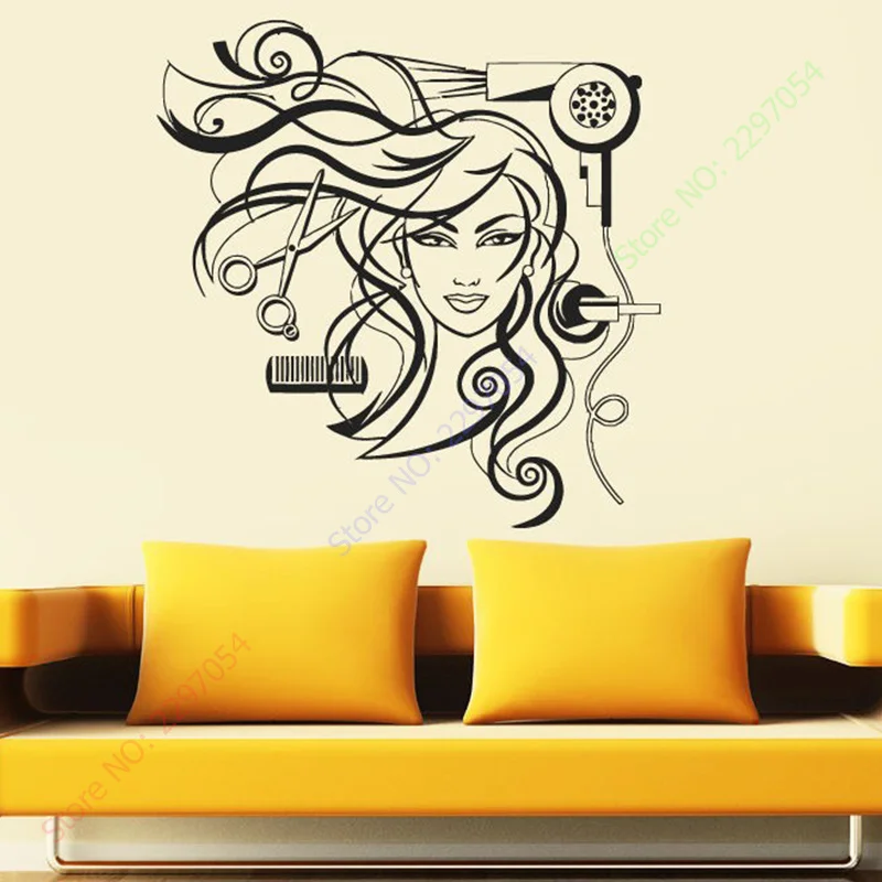 

Beautiful Phrase Vinyl Wall Stickers for Beauty Salon, Decorative Sticker, Mural Wallpaper, Wall Decals, Hair Salon Decor