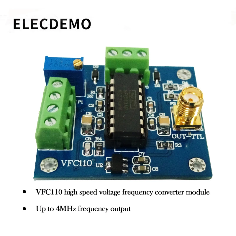 Module de conversion tension-fréquence, VFC110, haute vitesse, module de conversion tension-fréquence interne, référence 5V, sortie 4M intégrée