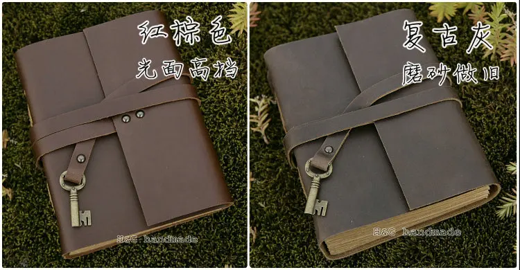 High Quality Genuine Leather Vintage Notebook Notepad Travel Journal Diary Book Creative Gift Handmade