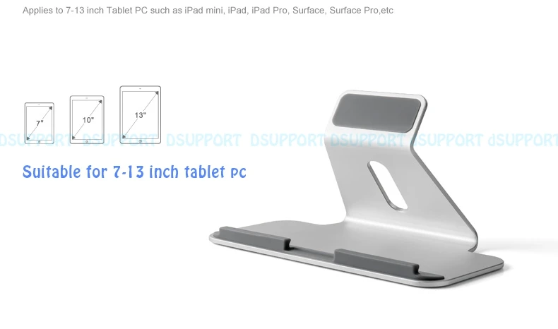 AP-7D из алюминия 7-13 дюймов держатель для планшетного ПК универсальная подставка для планшета подставка с 60 углом обзора управление кабелем