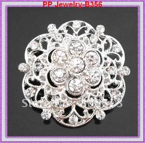 

Silver Tone Clear Crystal Flower Pins Brooch Wedding Cake Pins Whoesale Small Flower Party Brooch Bridal Bouquet Broach